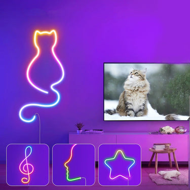 Smart Neon Sign Light, Flexible DIY Neon Strip Light-0